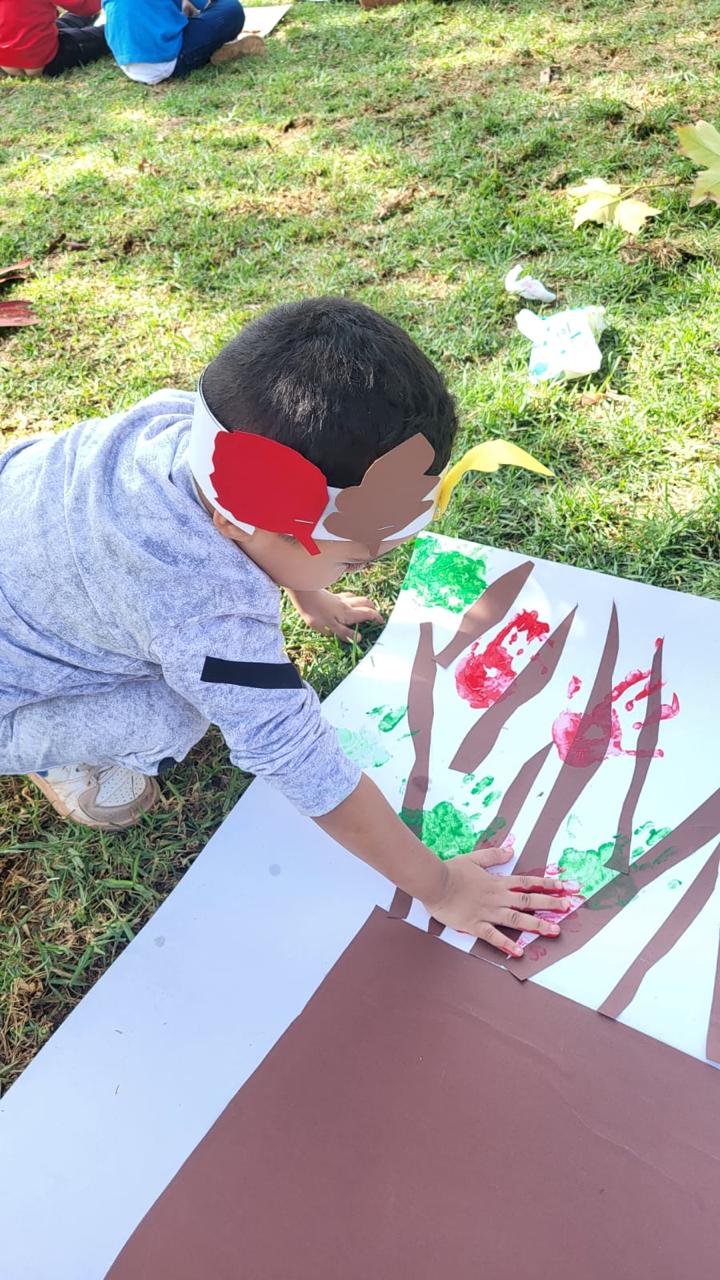 Activité en plein air et peinture avec les élèves d'Aljawhara School
